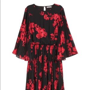 H&M Pleated Chiffon Dress